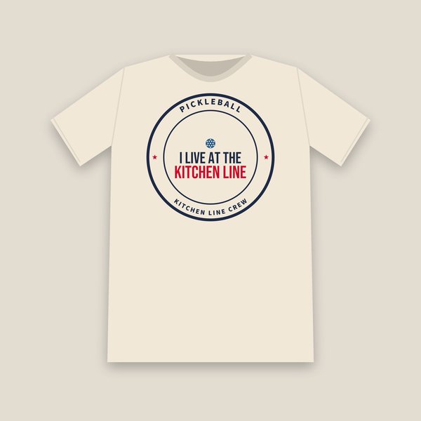 I Live at the Kitchen Line pickleball shirt